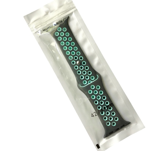 5/$20 NEW Gray Aqua Mint Silicone Sport Band Apple Watch 44/45/49 mm M/L - Picture 7 of 8
